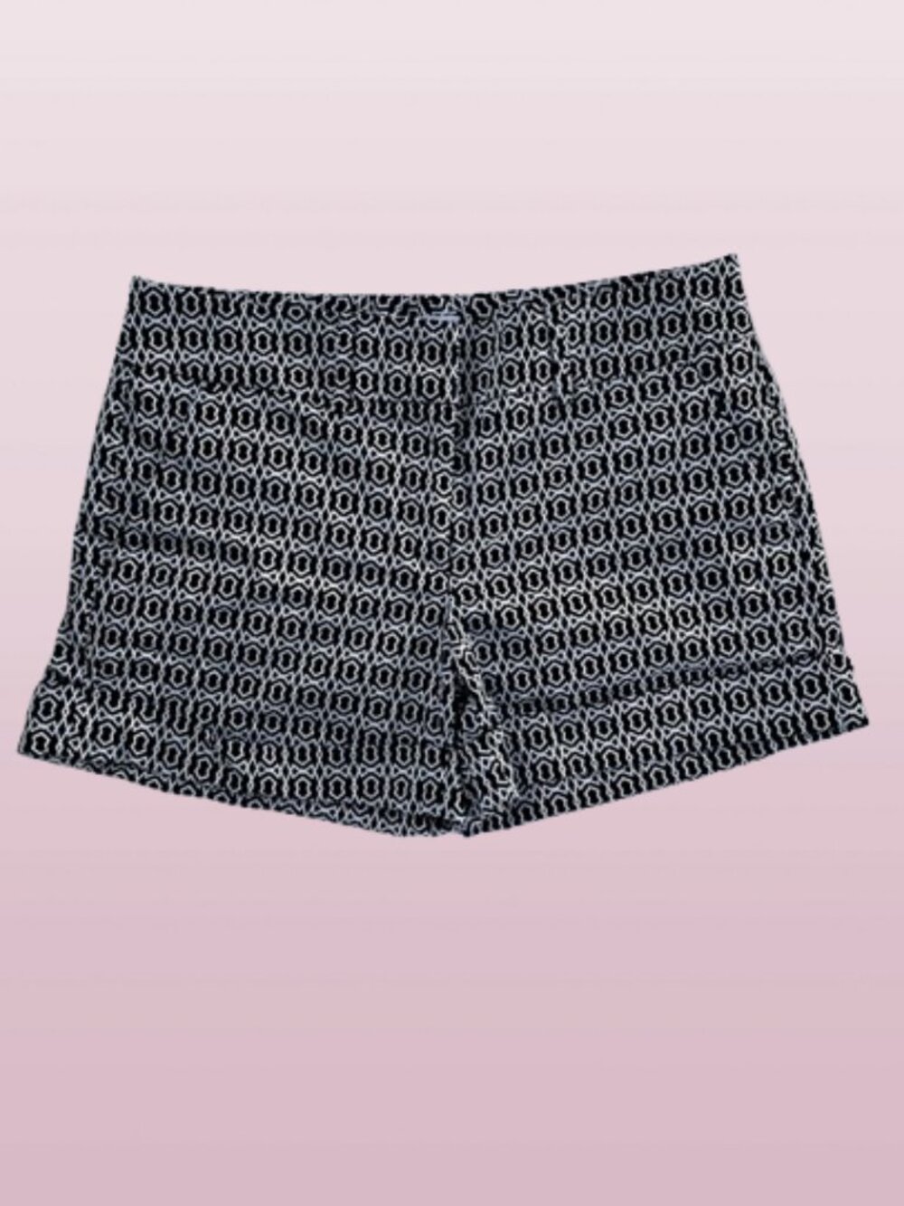 New York & Co. Black and White print cuffed dress shorts SIZE 8